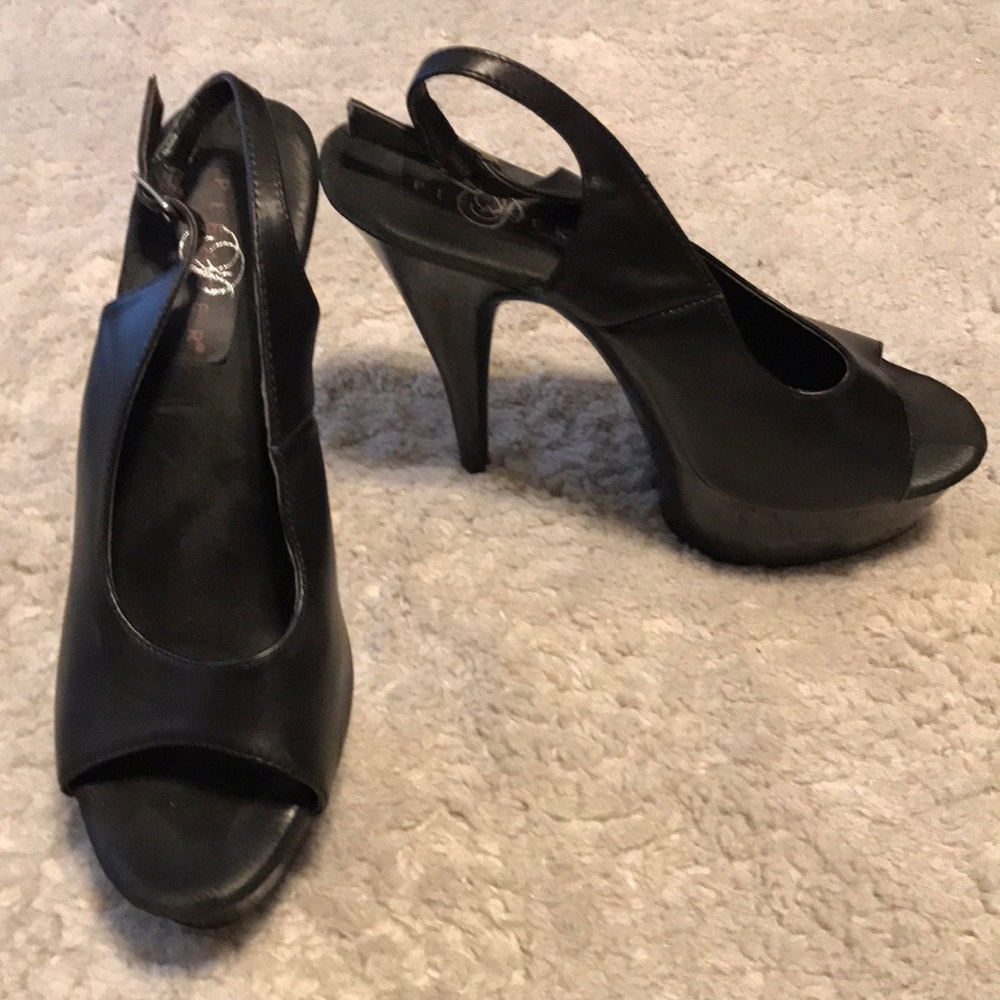Pleaser black stilettos